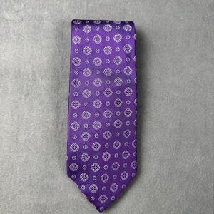 Brooks Brothers Makers Silk Tie Purple Geometric Medallion Classic USA
